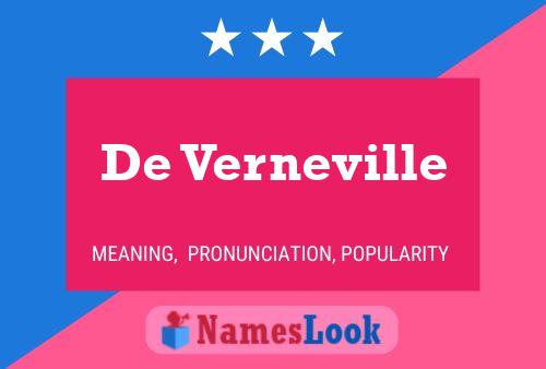 De Verneville Naam Poster