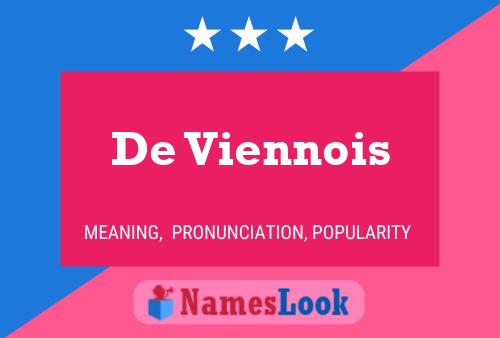 De Viennois Naam Poster