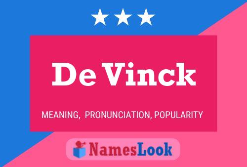 De Vinck Naam Poster