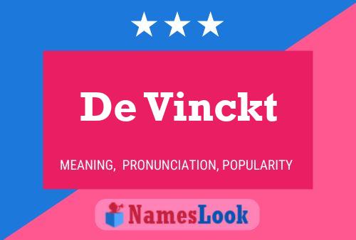 De Vinckt Naam Poster