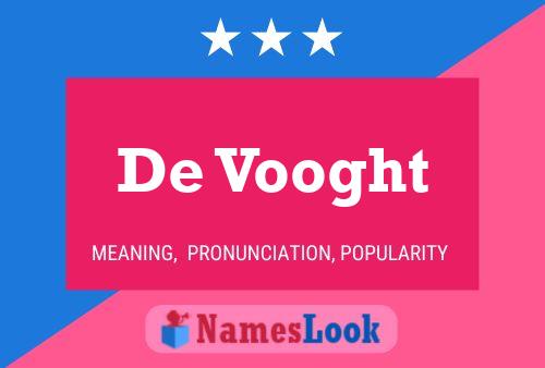 De Vooght Naam Poster