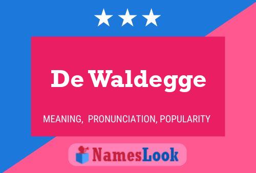 De Waldegge Naam Poster