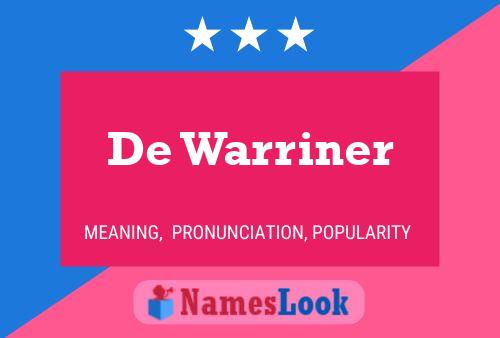 De Warriner Naam Poster