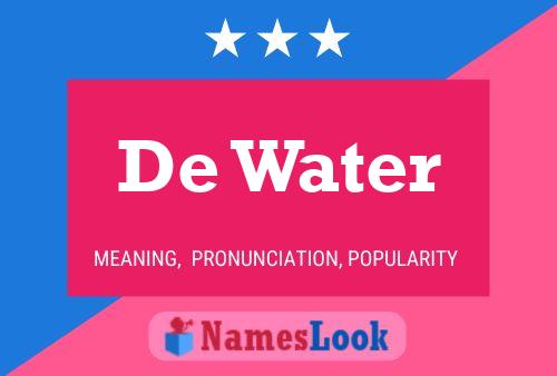 De Water Naam Poster