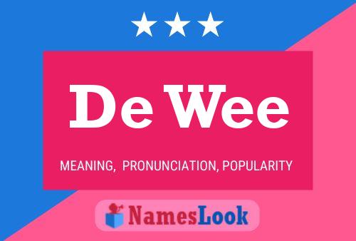 De Wee Naam Poster