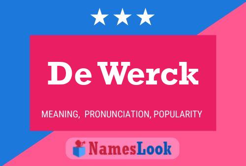 De Werck Naam Poster