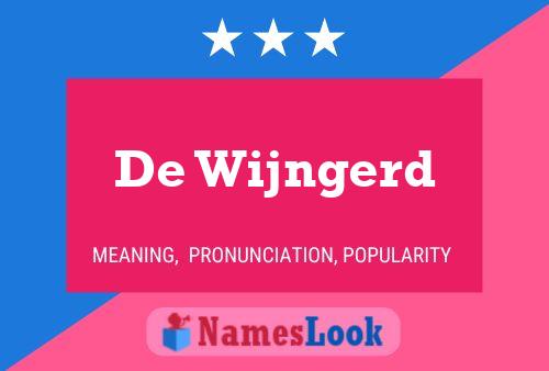 De Wijngerd Naam Poster