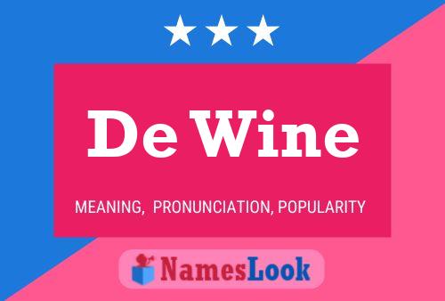 De Wine Naam Poster