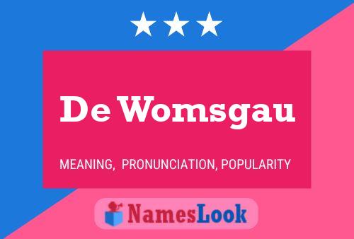 De Womsgau Naam Poster