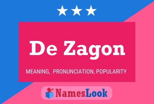 De Zagon Naam Poster