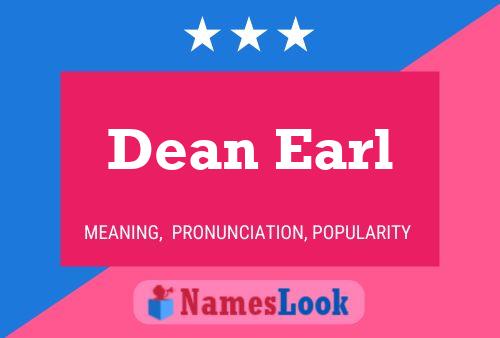 Dean Earl Naam Poster