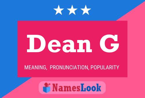 Dean G Naam Poster