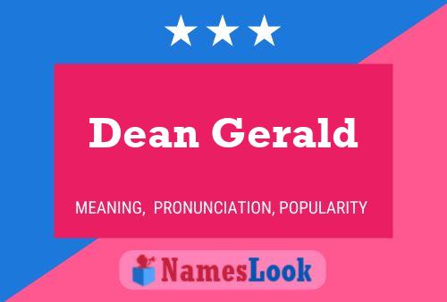 Dean Gerald Naam Poster