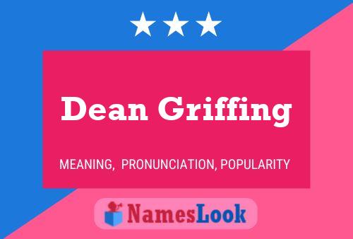 Dean Griffing Naam Poster