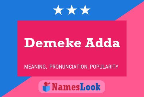 Demeke Adda Naam Poster