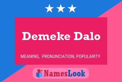 Demeke Dalo Naam Poster