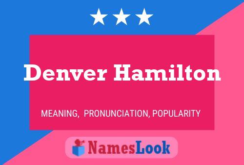 Denver Hamilton Naam Poster