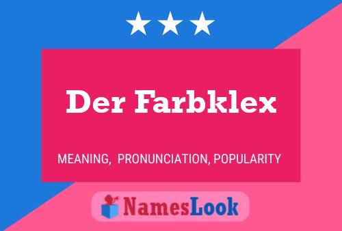 Der Farbklex Naam Poster