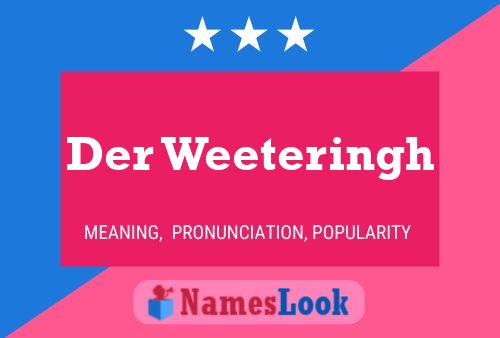 Der Weeteringh Naam Poster