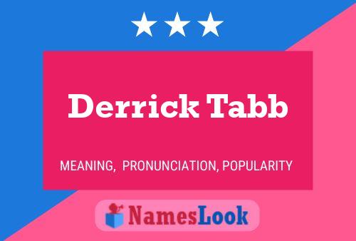 Derrick Tabb Naam Poster