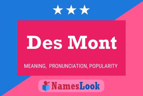 Des Mont Naam Poster