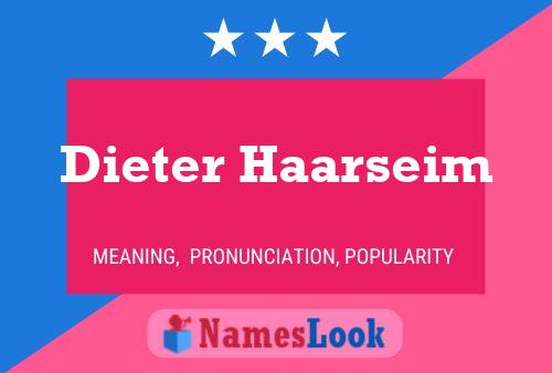 Dieter Haarseim Naam Poster