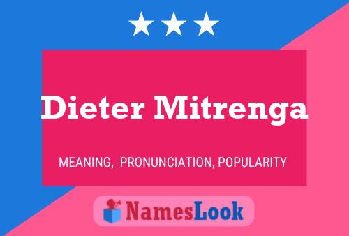 Dieter Mitrenga Naam Poster