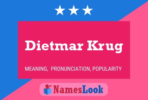 Dietmar Krug Naam Poster