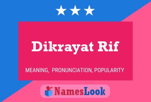 Dikrayat Rif Naam Poster