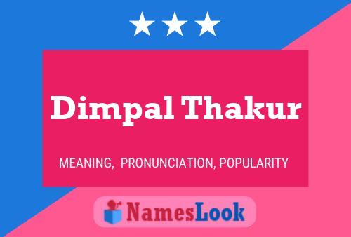 Dimpal Thakur Naam Poster