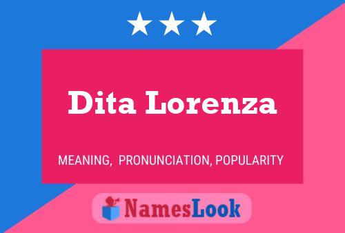 Dita Lorenza Naam Poster