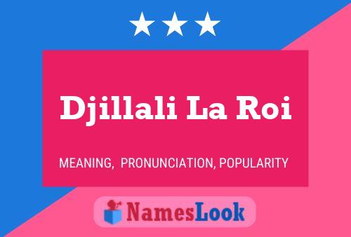 Djillali La Roi Naam Poster