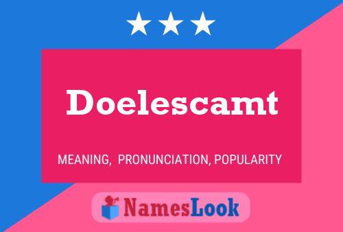 Doelescamt Naam Poster