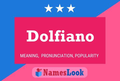 Dolfiano Naam Poster