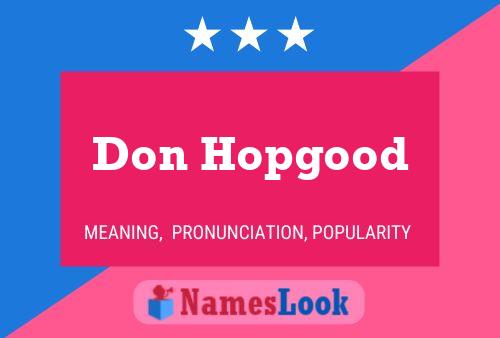 Don Hopgood Naam Poster