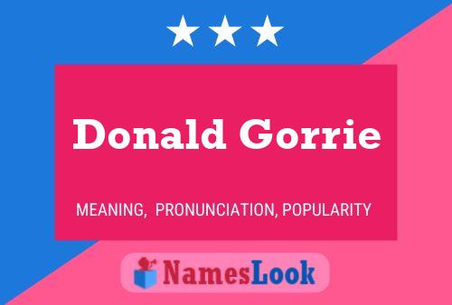 Donald Gorrie Naam Poster