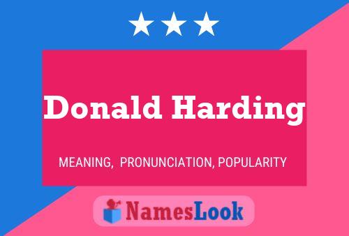 Donald Harding Naam Poster