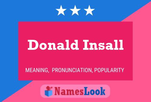 Donald Insall Naam Poster