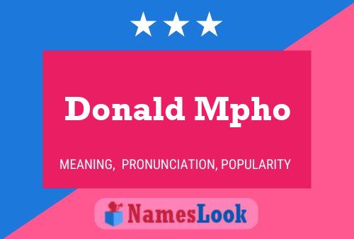 Donald Mpho Naam Poster