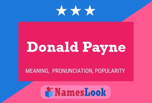 Donald Payne Naam Poster