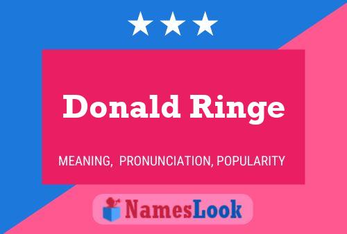 Donald Ringe Naam Poster