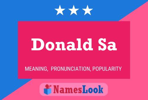 Donald Sa Naam Poster