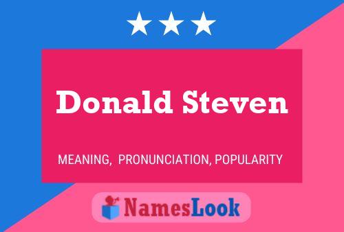 Donald Steven Naam Poster