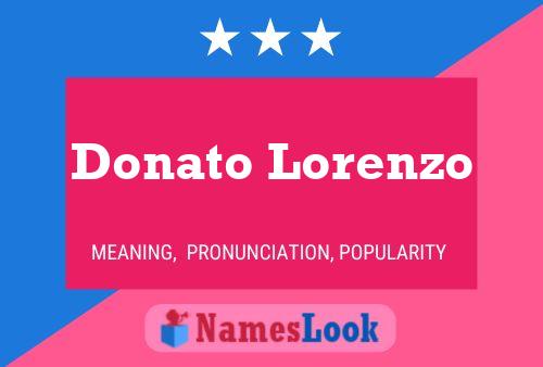 Donato Lorenzo Naam Poster