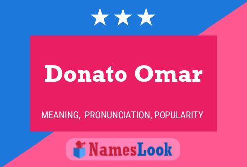 Donato Omar Naam Poster