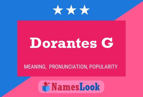 Dorantes G Naam Poster