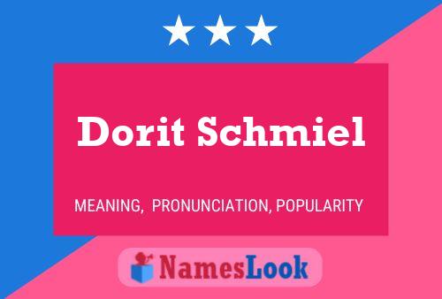 Dorit Schmiel Naam Poster