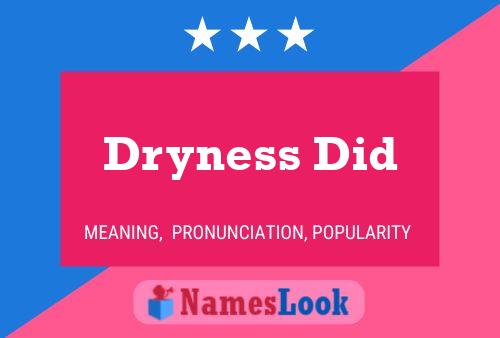 Dryness Did Naam Poster