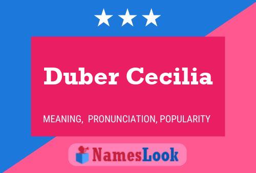 Duber Cecilia Naam Poster