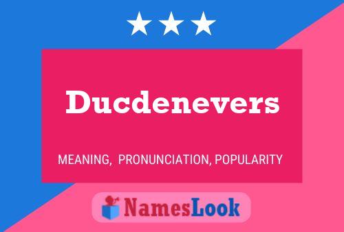 Ducdenevers Naam Poster